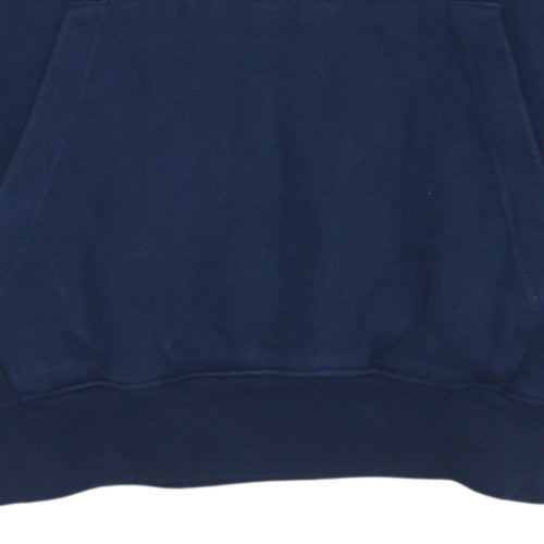 Nike Mens Navy Blue Pullover Hoodie Medium Cotton Graphic Print