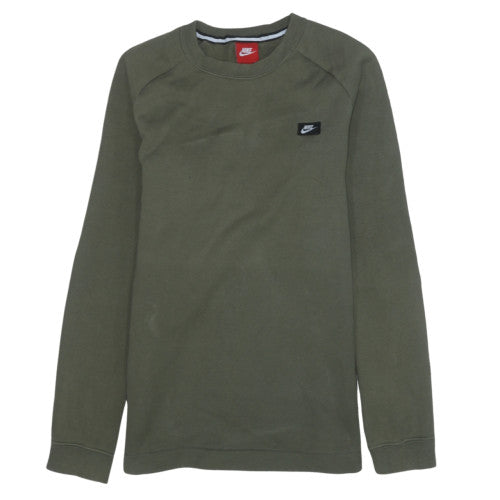 Nike Men's Green Regular Fit Crew Neck Sweatshirt Size S