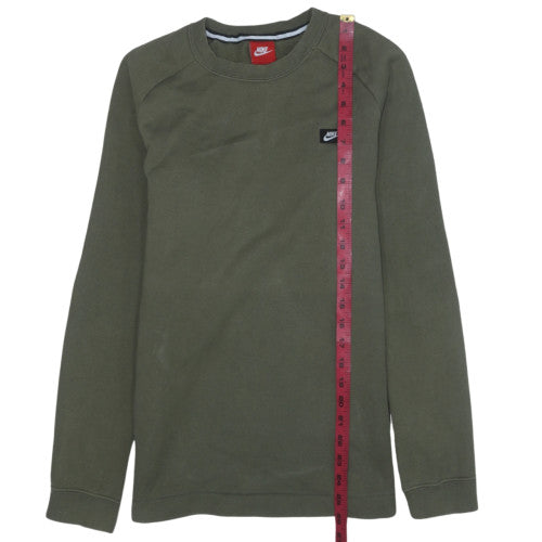 Nike Men's Green Regular Fit Crew Neck Sweatshirt Size S