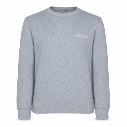 Calvin Klein Women Grey Long Sleeve Pyjama Top M Fleece Sleepwear
