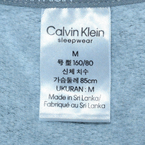Calvin Klein Women Grey Long Sleeve Pyjama Top M Fleece Sleepwear