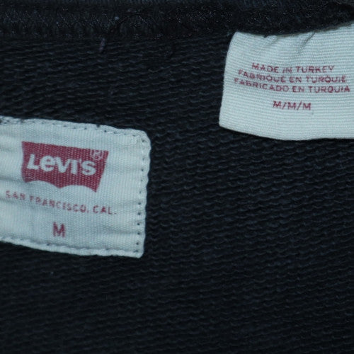 Levi's Men's Black Graphic Logo Crew Neck Sweatshirt Size M
