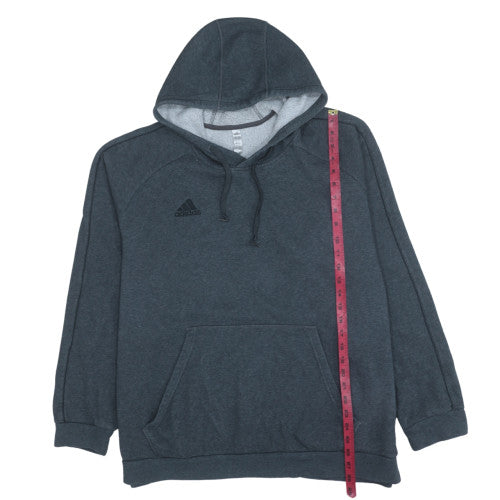 Adidas Men's Grey 2XL Pullover Hoodie Fleece Sweatshirt