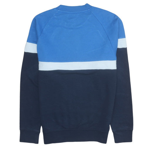 Adidas Men Blue Crew Neck Pullover Sweatshirt Medium Sports Style