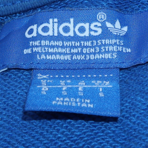 Adidas Men Blue Crew Neck Pullover Sweatshirt Medium Sports Style