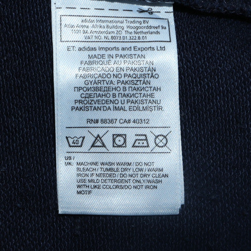 Adidas Men Blue Crew Neck Pullover Sweatshirt Medium Sports Style