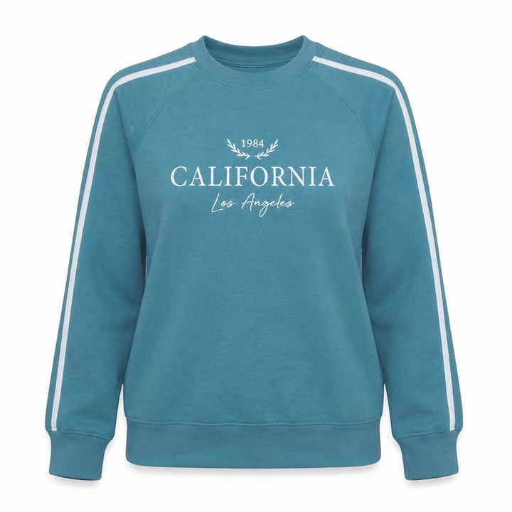 Nutmeg Women Teal California 1984 Los Angeles Pullover Sweatshirt Size 16