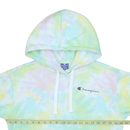 Champion Women's Multicoloured Tie Dye Hoodie Small Pullover Cotton Blend