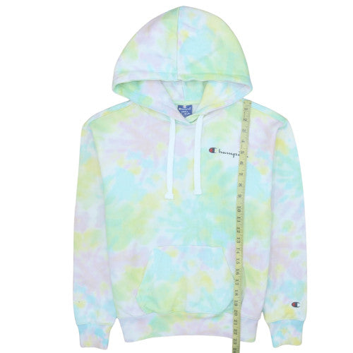 Champion Women's Multicoloured Tie Dye Hoodie Small Pullover Cotton Blend