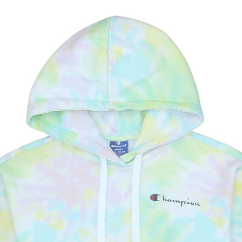 Champion Women's Multicoloured Tie Dye Hoodie Small Pullover Cotton Blend