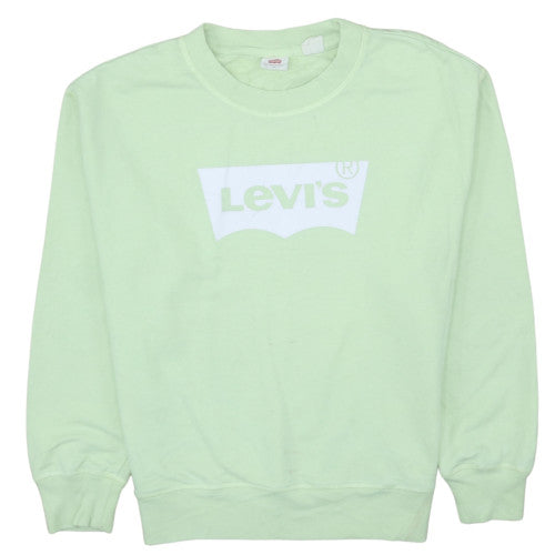 Levi's Women Mint Green Crew Neck Pullover Sweatshirt S