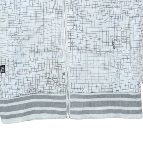 Quiksilver Mens White Geometric Track Jacket Size M Lightweight