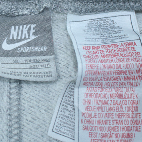 Nike Boys Grey XL Jogger Sweatpants 13-15 Years Elastic Waist Pockets
