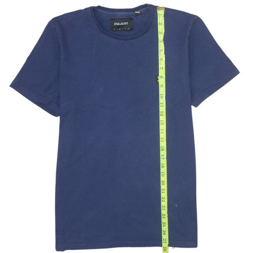 Lyle & Scott Men's Blue Cotton Crew Neck Short Sleeve T-Shirt Size M