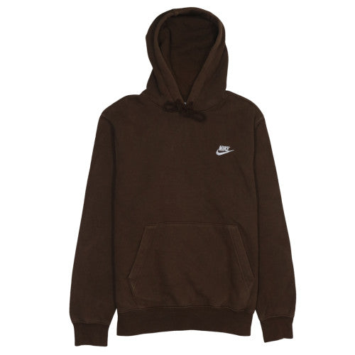 Nike Men's Brown Pullover Hoodie Medium Graphic Logo Sweatshirt