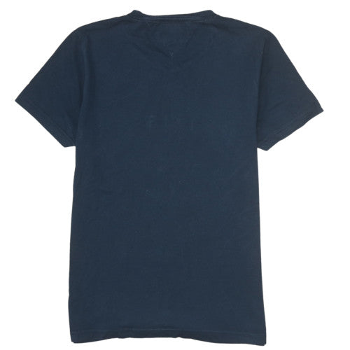 Tommy Hilfiger Men's Navy Blue Small Cotton Graphic T-Shirt
