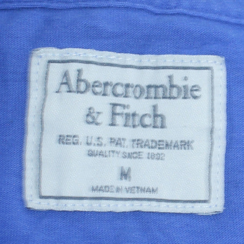 Abercrombie & Fitch Men's Blue Colourblock Crew Neck T-Shirt Size M