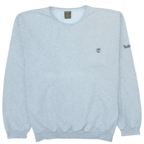Timberland Men's Grey Pullover Sweatshirt M Regular Fit Outdoor Logo