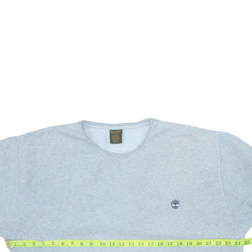 Timberland Men's Grey Pullover Sweatshirt M Regular Fit Outdoor Logo