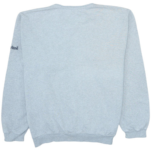 Timberland Men's Grey Pullover Sweatshirt M Regular Fit Outdoor Logo