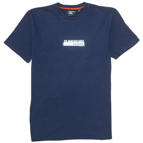 Superdry Men's Blue Black Label Edition T-Shirt Large Classic Style