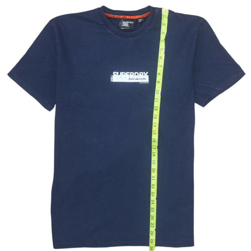 Superdry Men's Blue Black Label Edition T-Shirt Large Classic Style