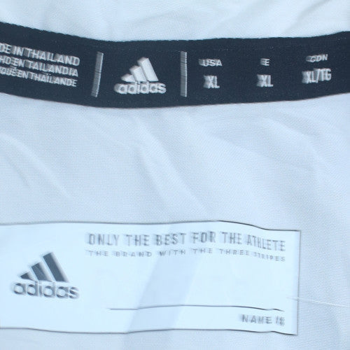 Adidas Men's White XL 1/2 Zip Mock Neck Sports Sweatshirt