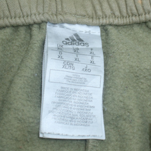 Adidas Men's Green XL Jogger Sweatpants with Drawstring Waist