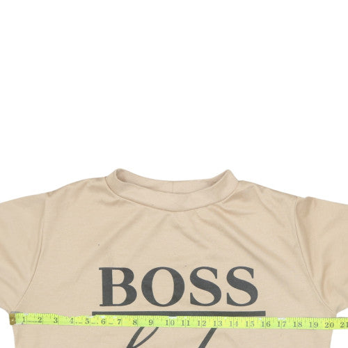 Style Plus Women Beige Pullover Sweatshirt Boss Lady XXL