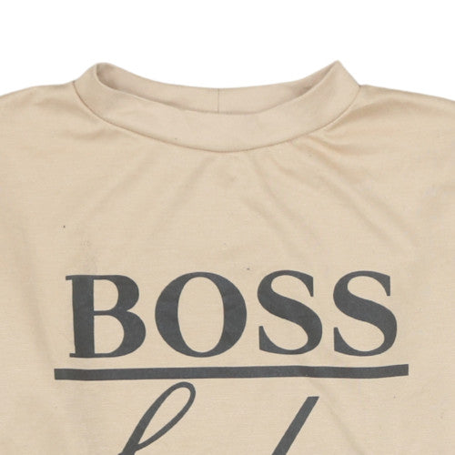Style Plus Women Beige Pullover Sweatshirt Boss Lady XXL