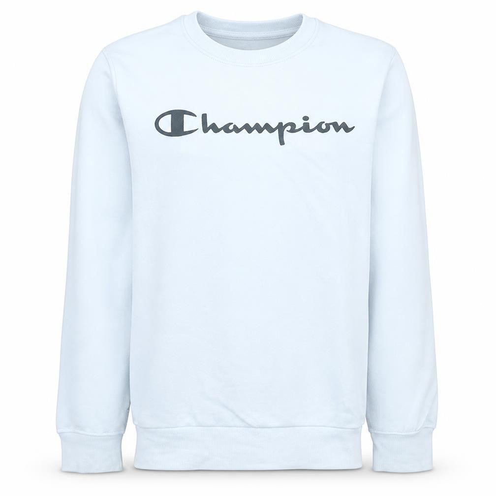 Champion Boys White XL 13-14 Years Logo Crew Neck Sweatshirt