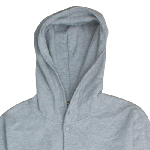 Carhartt Men's Grey Snap Button Hooded Fleece Jacket M
