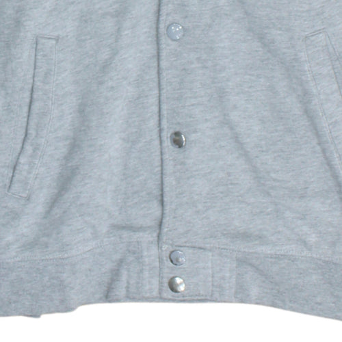 Carhartt Men's Grey Snap Button Hooded Fleece Jacket M