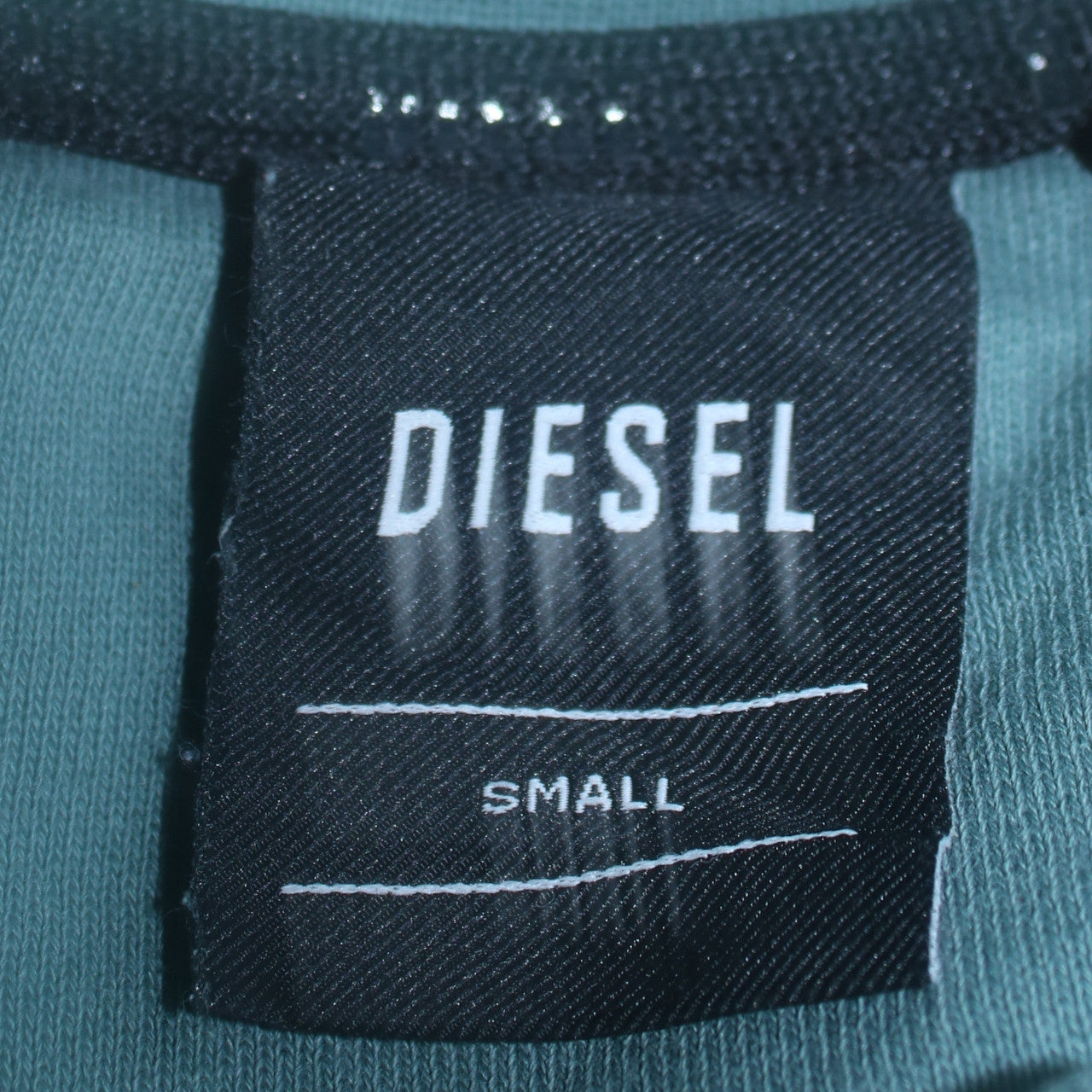 Diesel Mens Green Small Pullover Logo Crew Neck Sweatshirt