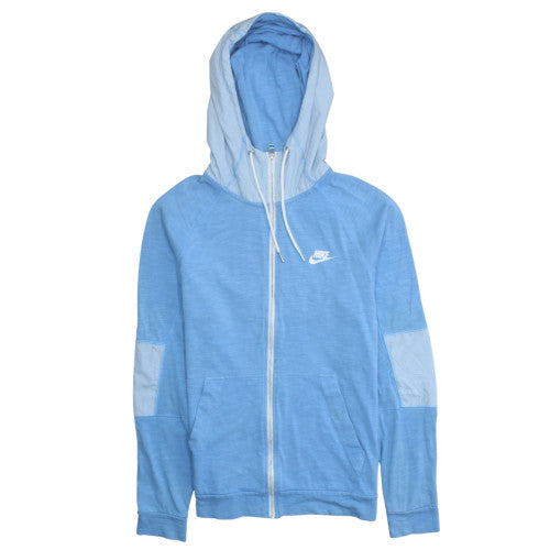 Nike Men's Blue Full Zip Hoodie Small Lightweight Cotton