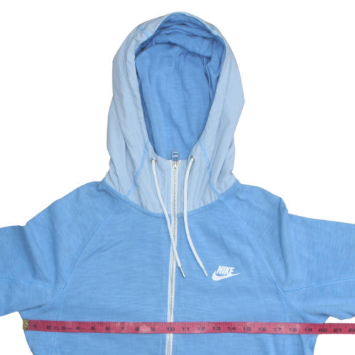 Nike Men's Blue Full Zip Hoodie Small Lightweight Cotton
