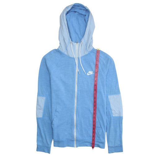 Nike Men's Blue Full Zip Hoodie Small Lightweight Cotton