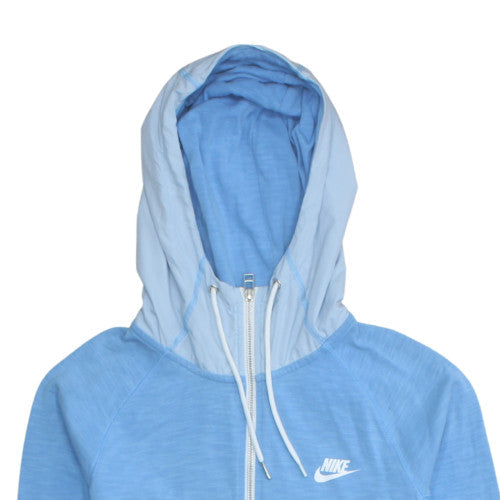 Nike Men's Blue Full Zip Hoodie Small Lightweight Cotton