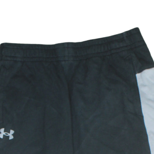 Under Armour Boys Black Jogger Sweatpants YL Loose Fit Elastic Waist Activewear