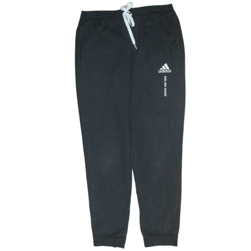 Adidas Mens Black Jogger Trousers Size L Comfortable Tapered Fit