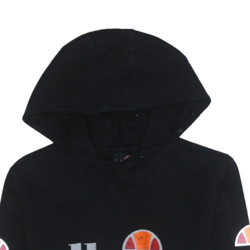 Ellesse Womens Black Hooded Pullover Sweatshirt UK 10