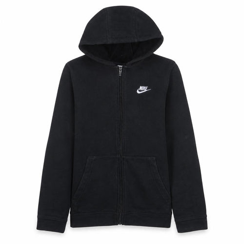 Nike Boys Black Full Zip Hoodie XL 158-170cm Fleece Sweatshirt