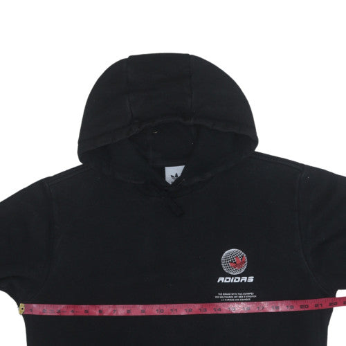 Adidas Mens Black Pullover Hoodie M Graphic Logo Sportswear