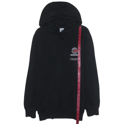 Adidas Mens Black Pullover Hoodie M Graphic Logo Sportswear
