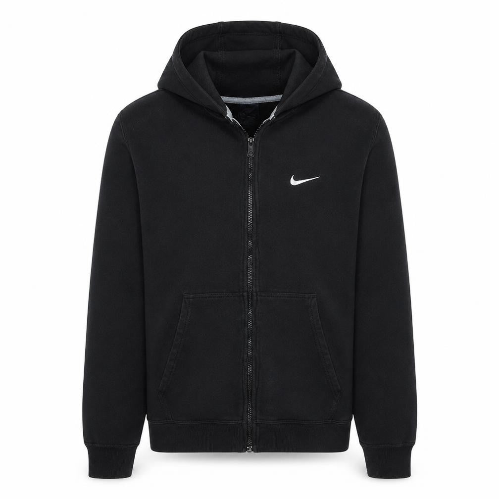 Nike Men's Black Full Zip Hoodie Size M Sports Fleece Sweatshirt