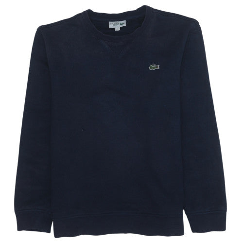 Lacoste Men's Blue Cotton Pullover Sweatshirt L Crew Neck Sport Style