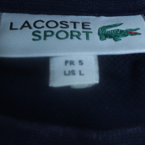Lacoste Men's Blue Cotton Pullover Sweatshirt L Crew Neck Sport Style
