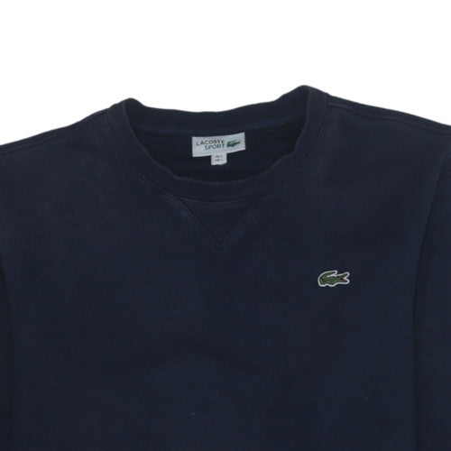 Lacoste Men's Blue Cotton Pullover Sweatshirt L Crew Neck Sport Style