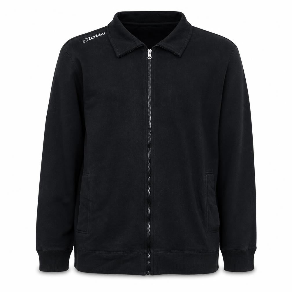 Front view of Lotto Men’s Black 2XL Track Jacket Full Zip Sportswear