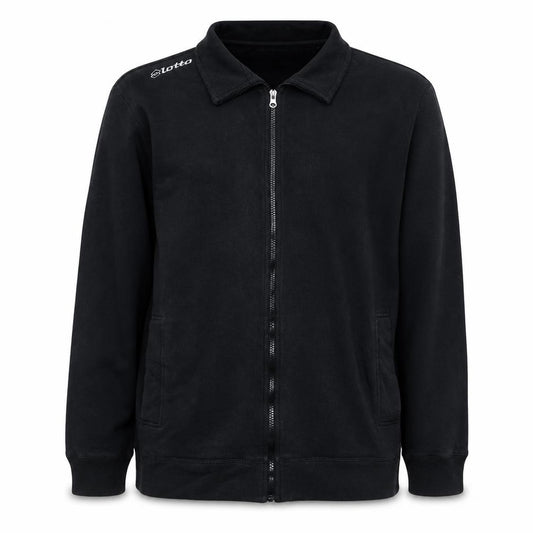Front view of Lotto Men’s Black 2XL Track Jacket Full Zip Sportswear